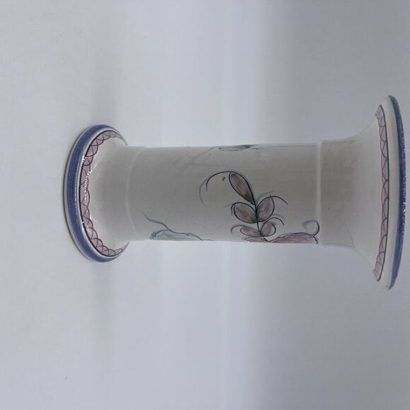 Ceramic Trumpet Vase Hand Painted Hand Made in Por - Picture 2 of 9